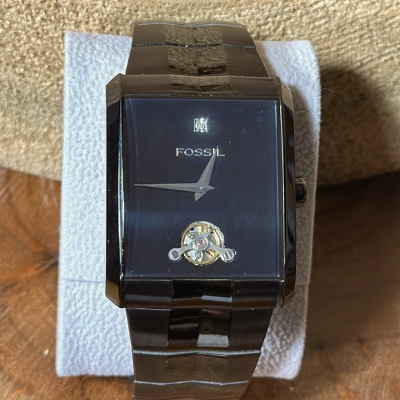 *HTF* FOSSIL Men’s Twist Black Chrome Watch - Picture 1 of 13